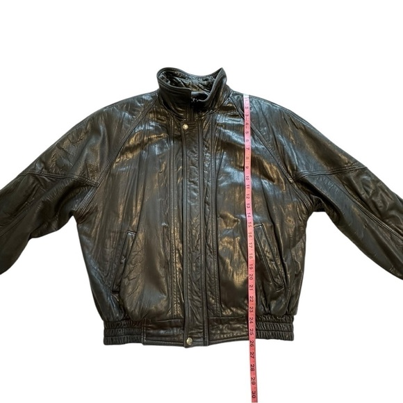 BFC Montreal Canada Vintage Leather Moto Jacket Zip Up Black Jacket - Size Small - Picture 11 of 16